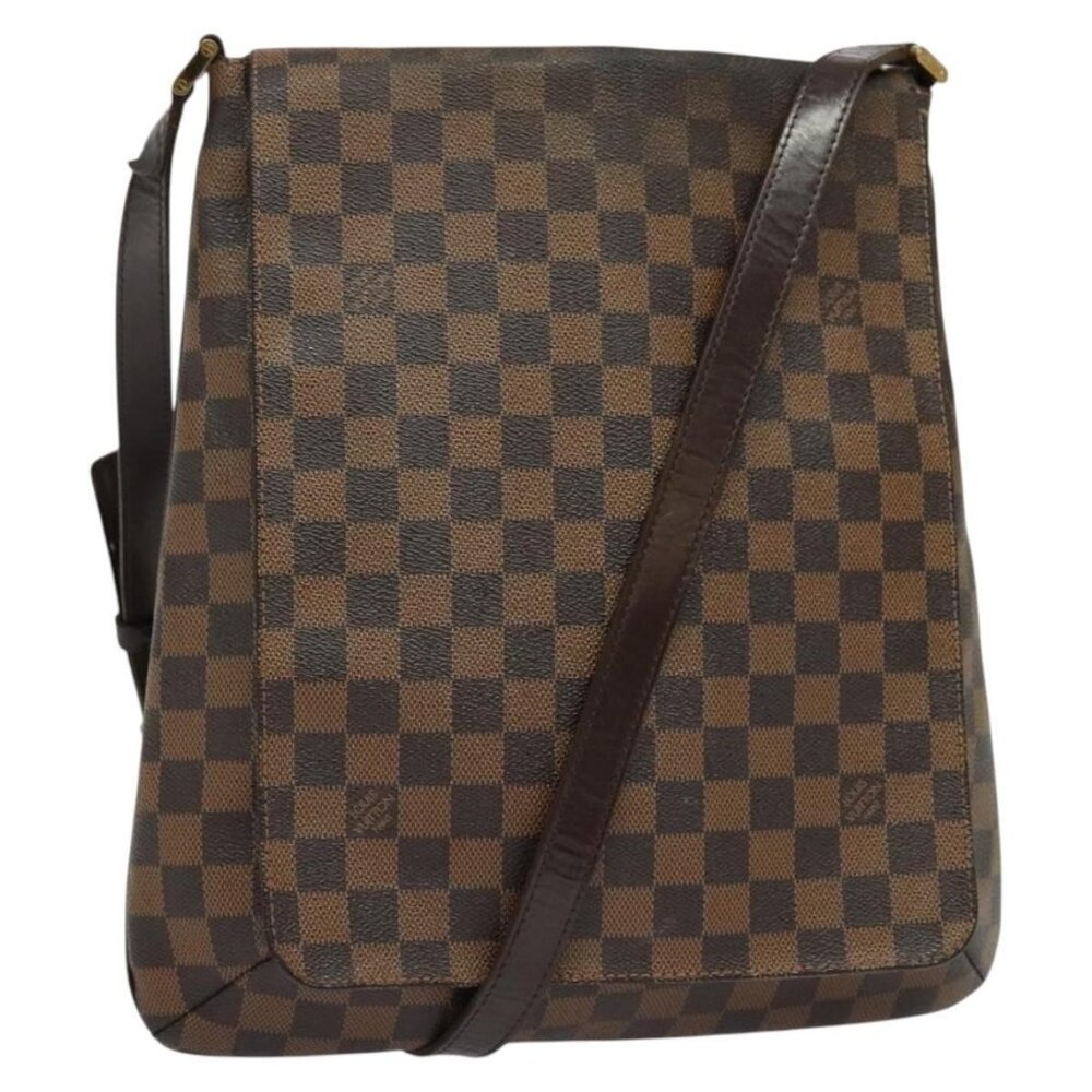 Authentic LOUIS VUITTON Damier Ebene Musette Shoulder Bag N51302 LV